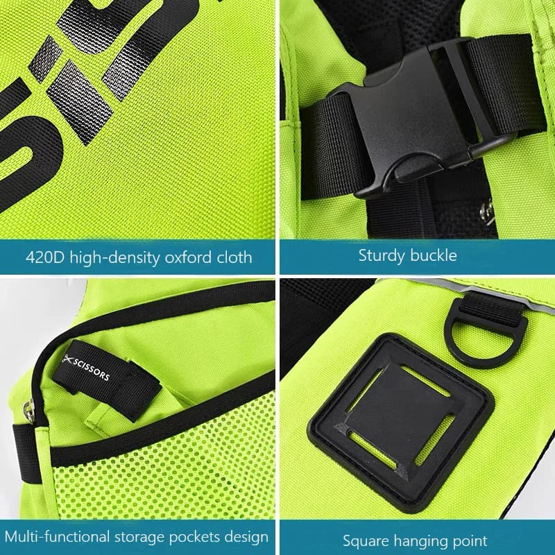 Veste de pêche professionnelle avec grande flottabilité poches larges pour pêche en mer bateau