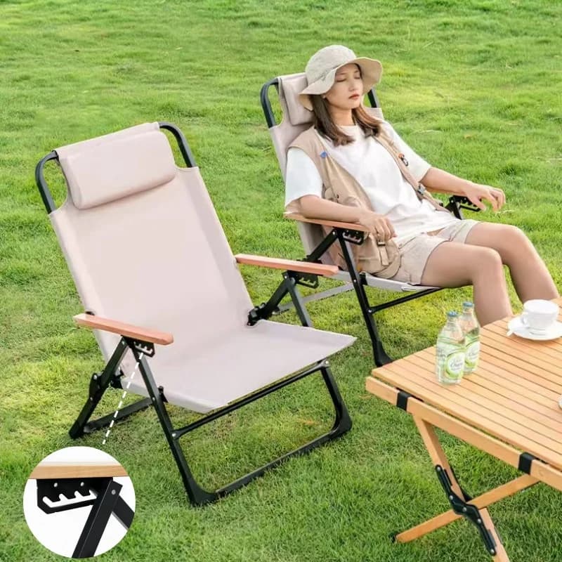 Fauteuil Kermit amélioré 5 positions réglables dossier haut pêche camping jardin transat