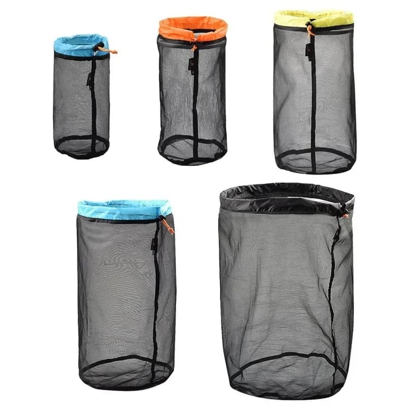 Sac de compression mesh ultraléger pour équipement pêche sport camping randonnée outdoor