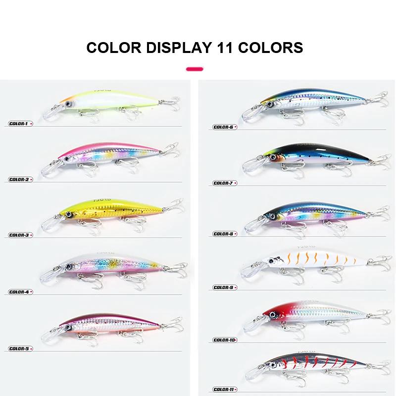 Leurres minnow coulants FJORD 37g 29g 17g pour lancer longue distance - Jerkbaits mer eau douce pêche gros carnassiers