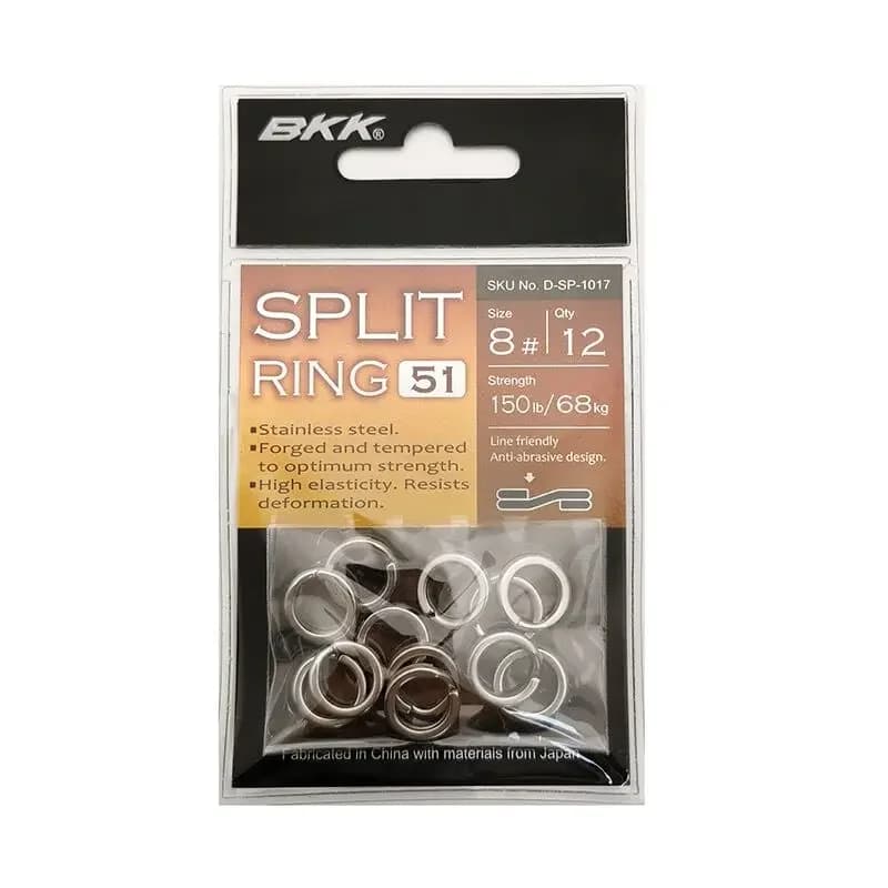 Anneaux ouverts en acier inoxydable BKK - Accessoires montages pêche résistants à la corrosion