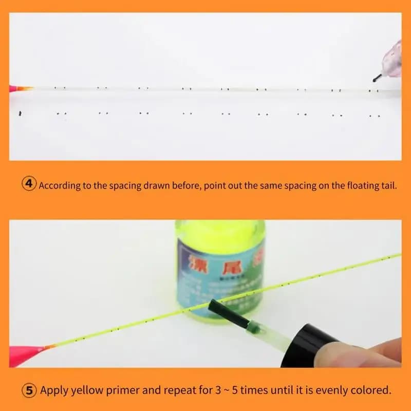 Peinture fluorescente rapide séchage pour flotteurs de pêche, kit réparation et personnalisation des bouchons
