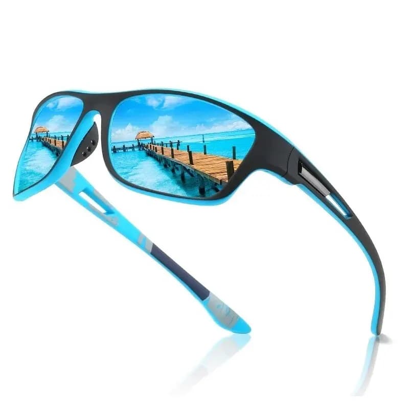 Lunettes de sport polarisées vintage pour pêche en mer - Cyclisme ski randonnée - Protection UV400 unisexe
