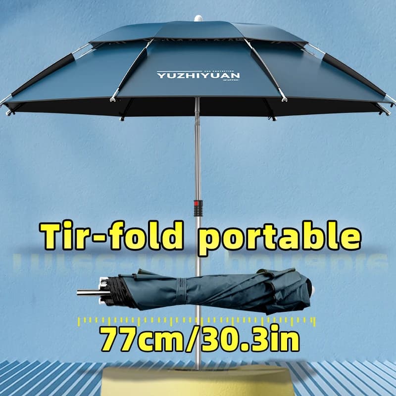 Parapluie de pêche pliant UPF 50+ YUZHIYUAN avec ancre à sable et ventilation portable