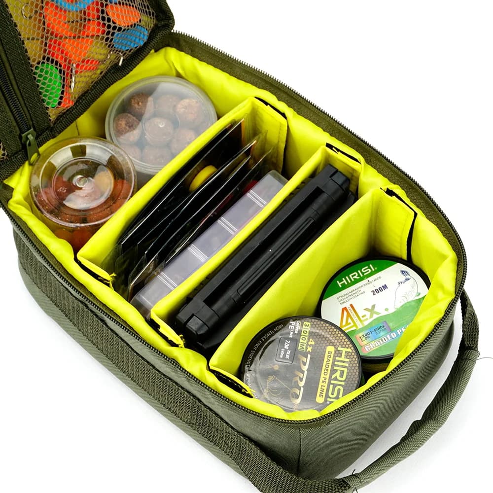 Sac pêche imperméable Hirisi portable avec 3 séparateurs réglables pour équipement et accessoires
