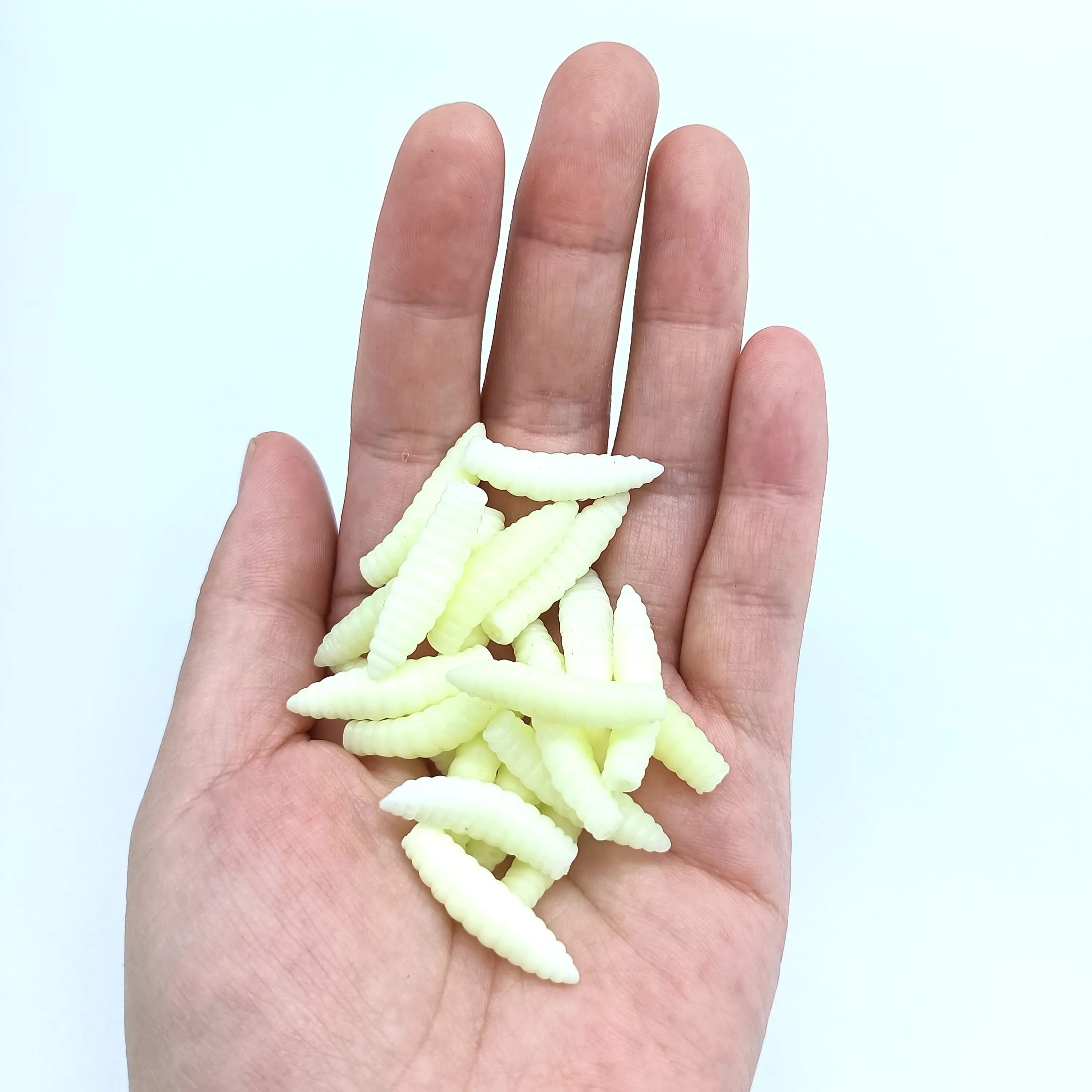 20 leurres pain ver silicone 0.7g - appâts artificiels carpe bass pêche leurres tremblants