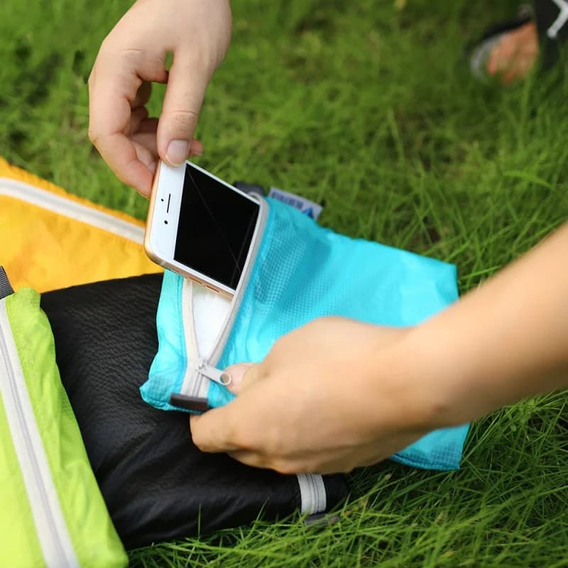 Poche organisatrice étanche nylon crochet - Sac de rangement portable camping randonnée voyage