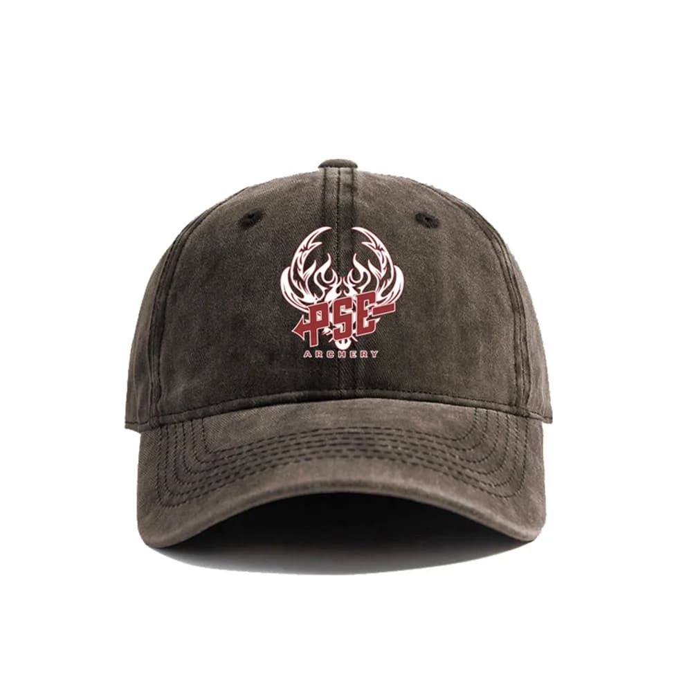 Casquette PSE archery baseball cap - Style rétro délavé - Hommes femmes été ajustable pêche