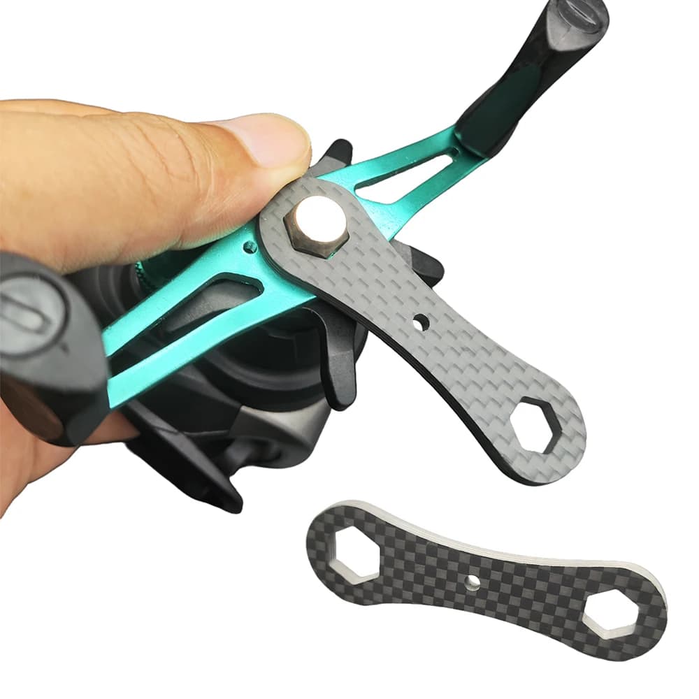 Clé à écrou pour manivelle de moulinet pêche DAIWA et SHIMANO en fibre de carbone léger