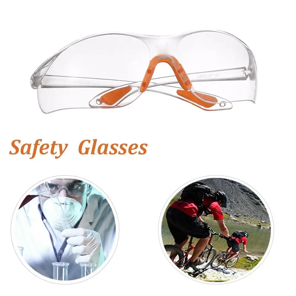 Lunettes de sécurité transparentes anti-poussière - protection unisexe pour travaux et bricolage