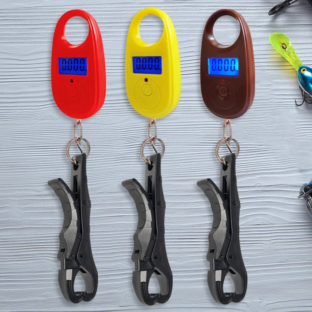 Balance digitale mini 3 modes avec pince 40kg - Pèse-bagages et pince à poisson pour activités extérieures