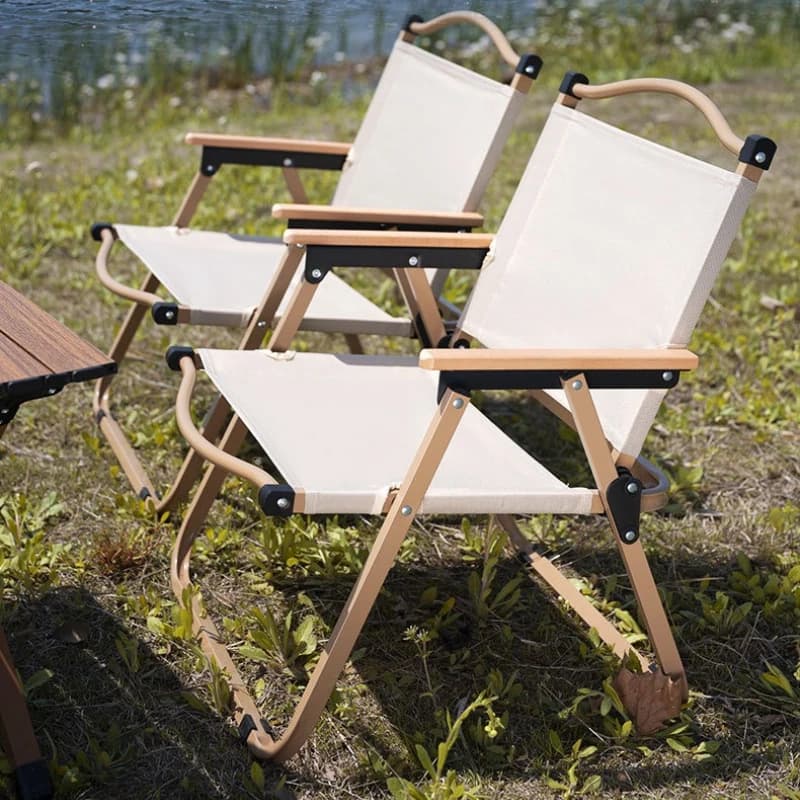 Chaise camping pliante aluminium ultra-légère - Siège pêche compact pour pique-nique plage