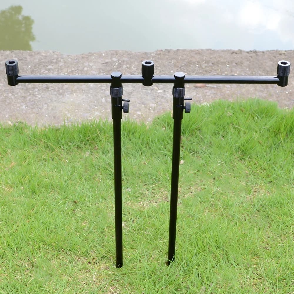 Support cannes pêche carpe Hirisi rod pod avec buzz bar - repose cannes réglable accessoire banc