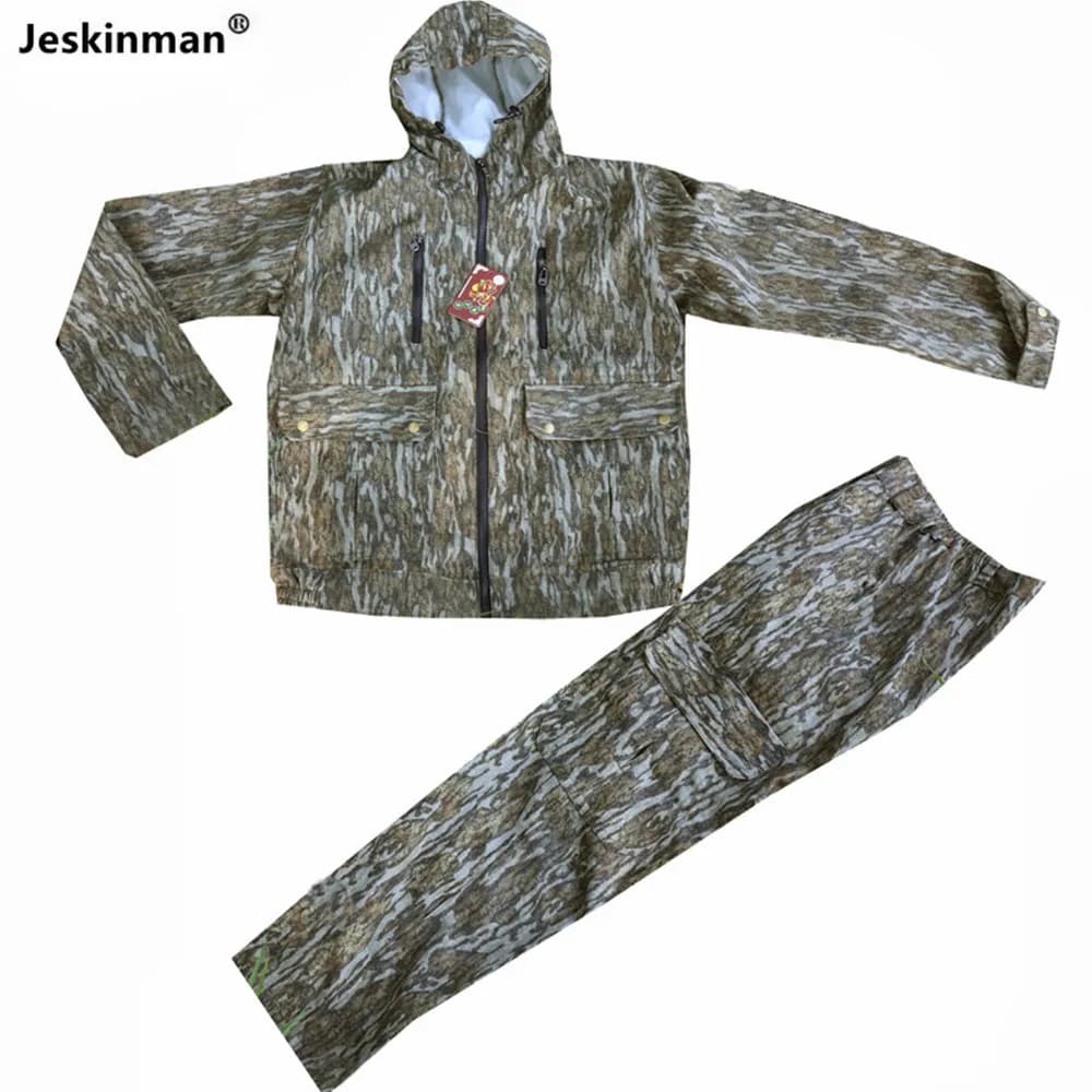 Tenue camouflage écorce homme printemps automne pêche chasse - vêtement photo faune respirant extérieur