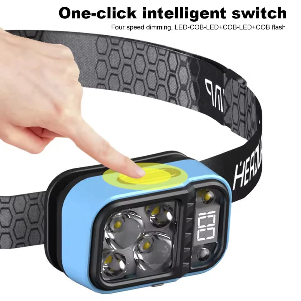 Lampe frontale longue durée Nextorch rechargeable pêche - Éclairage frontal puissant casque