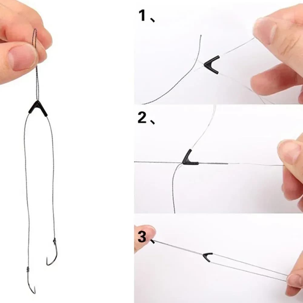 50 séparateurs ligne pêche anti-emmêlement - Connecteurs double hameçon accessoires extérieur