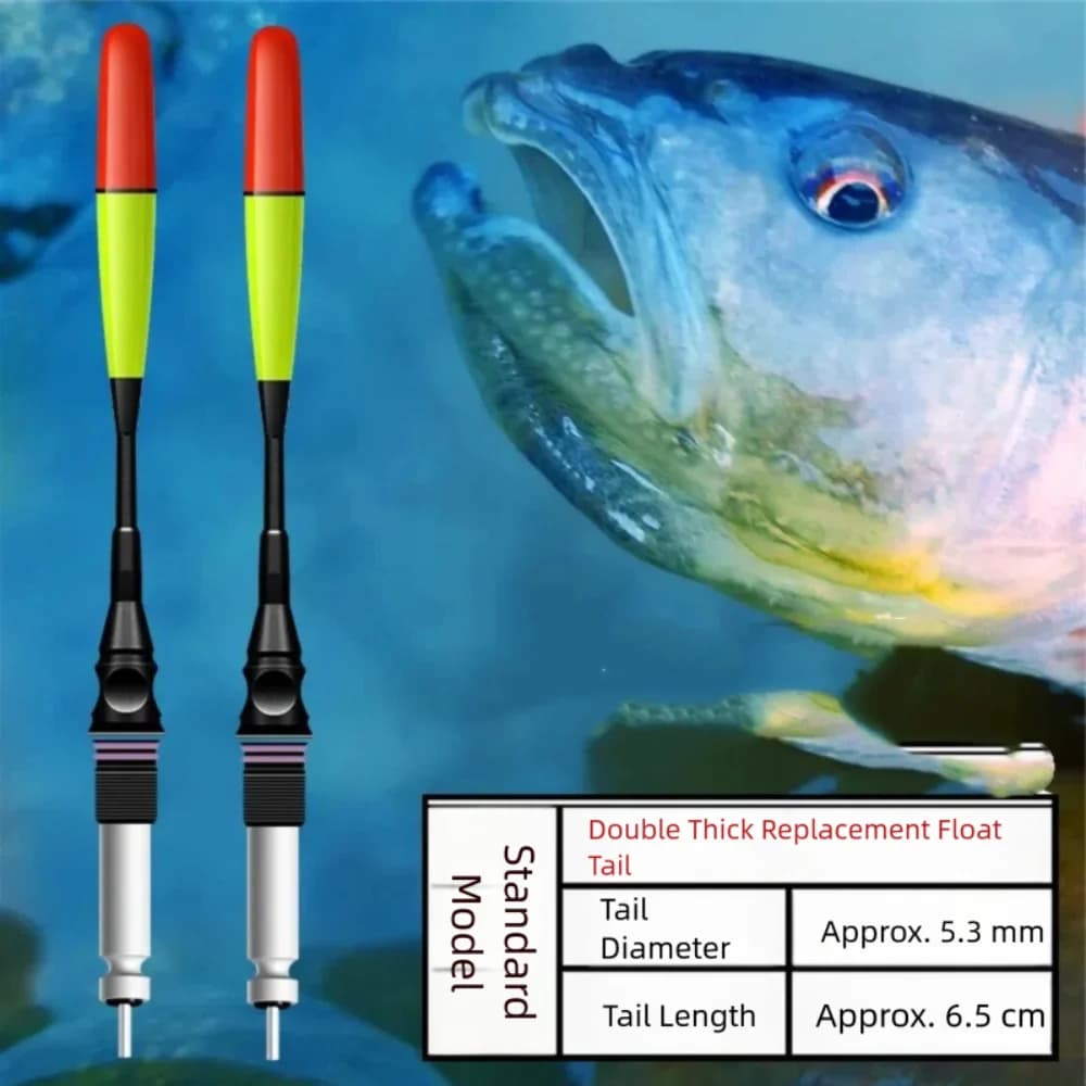 Flotteur électronique LED ultra sensible pour pêche de nuit, 2 pièces lumineuses et étanches