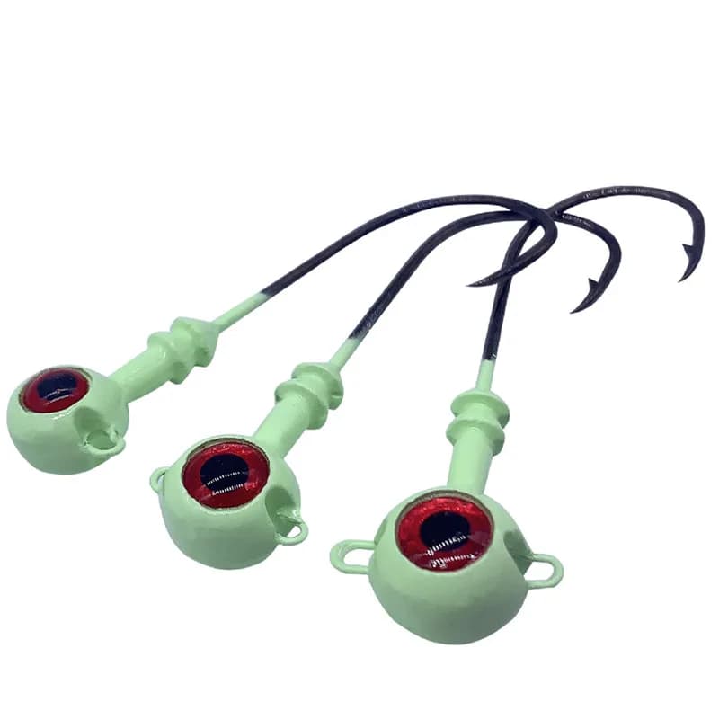 Hameçons plombés à ardillon pour leurres souples - lot de 3 pièces 3.5g à 10g pêche carpe