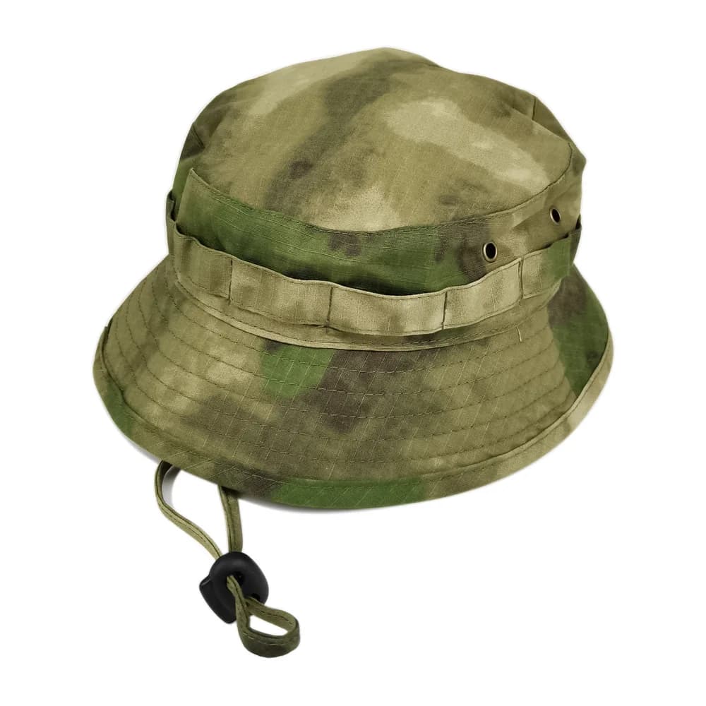 Bucket hat camouflage tactique à bord court - Protection solaire pour pêche et randonnée