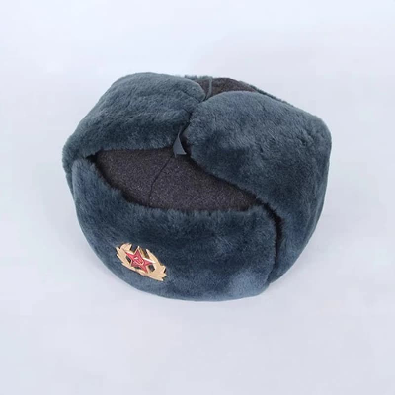 Chapeau ushanka russe tactique hiver - Bonnet pêche chasse chaud coton gris pour pêche froide