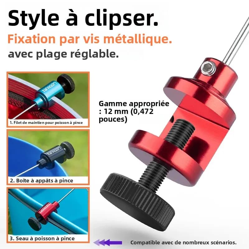 Dégorgeoir pêche micro-pêche pour petits poissons avec fonction extraction appâts et clip rapide