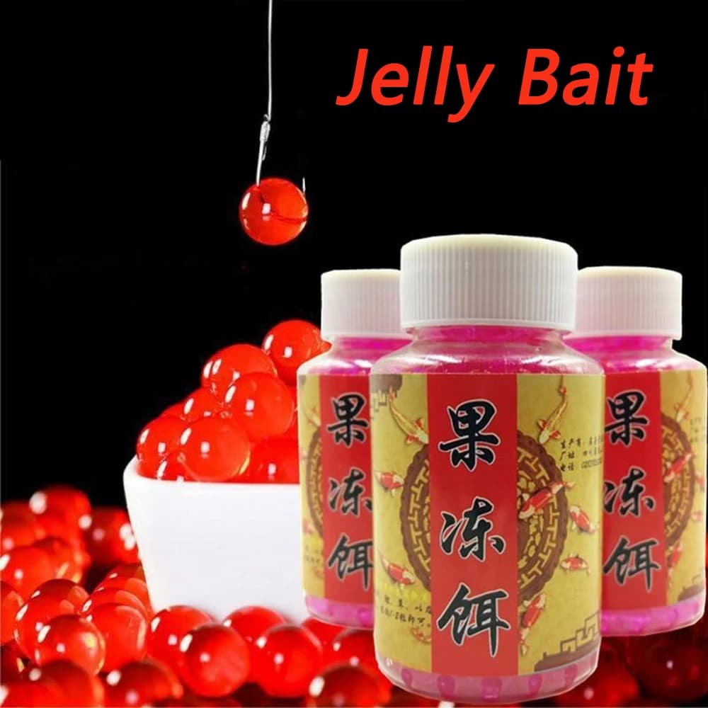 Appât Jelly Bait 100-500PCS pour pêche carpe - nourriture aquatique granulaire élastique et nutritive