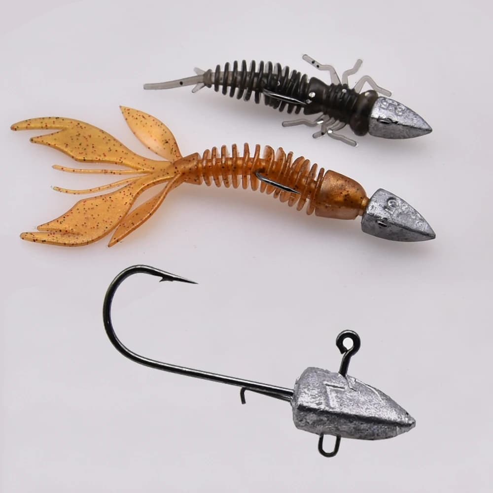 Têtes de pêche Triangle Head NED Hooks 3.5g à 28g pour leurres souples et jigging