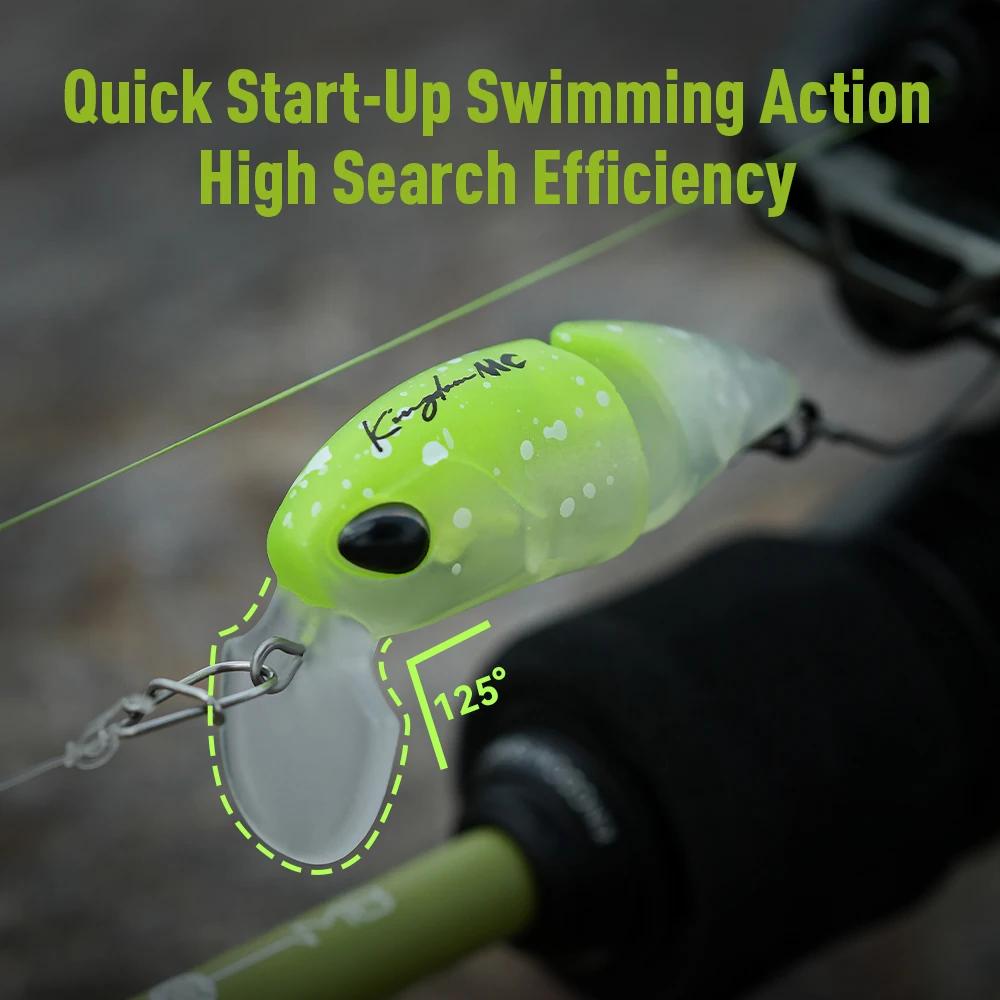Micro minnow Kingdom 2.3g 37mm flottant pour truite et perche - crankbait S-shaped