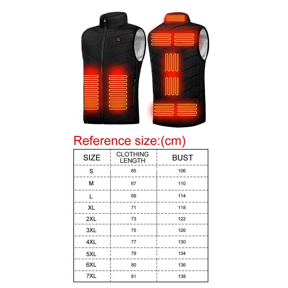 Veste chauffante 9 zones homme et femme avec technologie graphene et alimentation USB pour la pêche