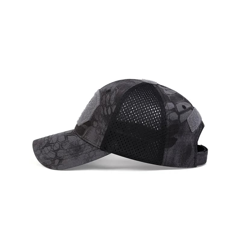 Casquette baseball crâne brodée unisexe - Mesh respirant tactique - Ajustable pour randonnée pêche