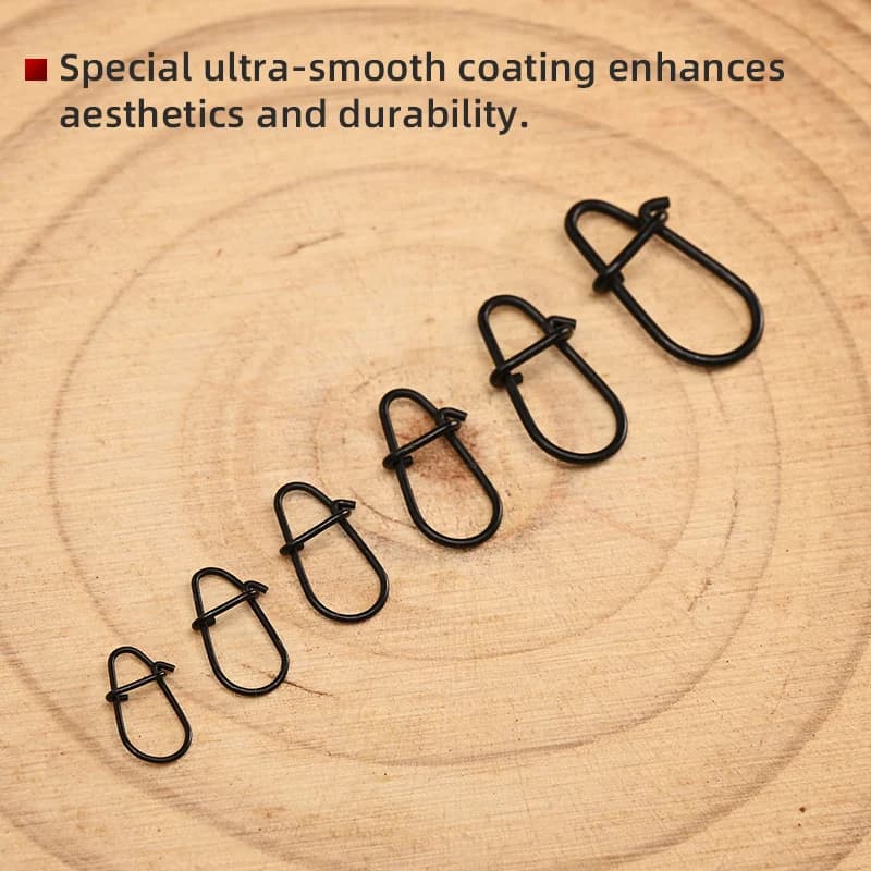 80 pièces snaps oeuf noir mat acier inoxydable - Connecteur rapide pour leurres - Accessoire pêche