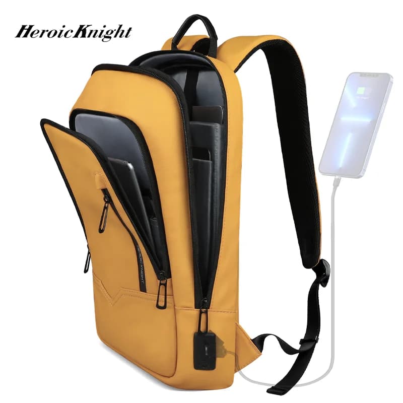 Sac à dos travail homme mince multifonction 15.6 pouces étanche voyage affaires casual
