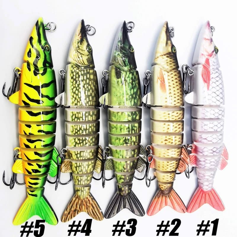 Leurres de pêche multi-articulés à nage bionique pour truite et black bass en eau douce et mer