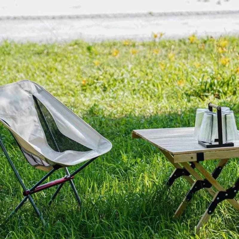 Chaise de camping pliante compacte en aluminium avec sac de transport pour randonnée pêche