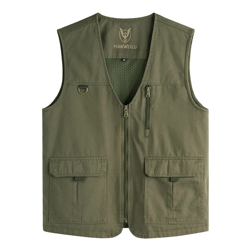 Veste de loisir grande taille 8XL homme - Multi-poches respirante pour pêche et sports outdoor haute qualité