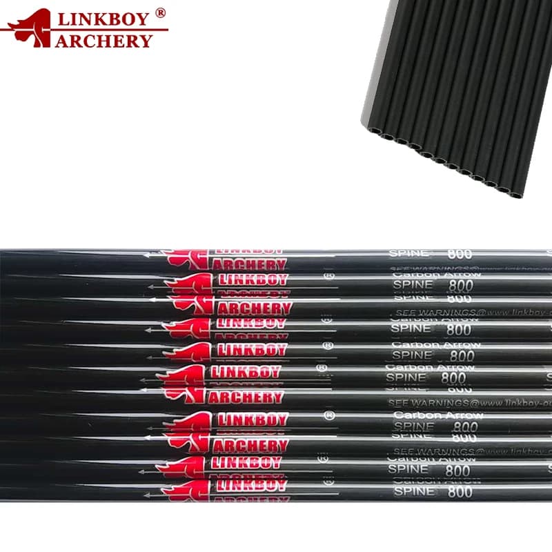 6 flèches carbone pur Linkboy ID4.2mm spine 350-1000 accessoires pêche à l'arc récurvé