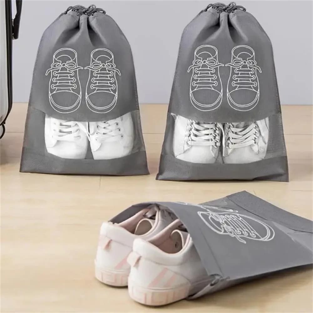Set 5/10 pochettes rangement chaussures étanches non-tissé - Organisateur placard voyage suspendu