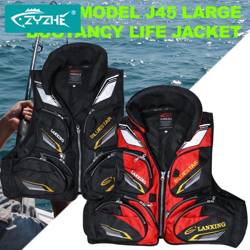 Veste de pêche flottante homme J45, flottabilité 7,5 kg pour pêche sportive et bateau