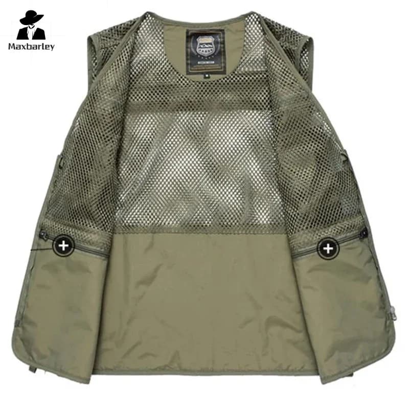 Veste cargo pêche chasse 16 poches 6XL imperméable séchage rapide randonnée escalade