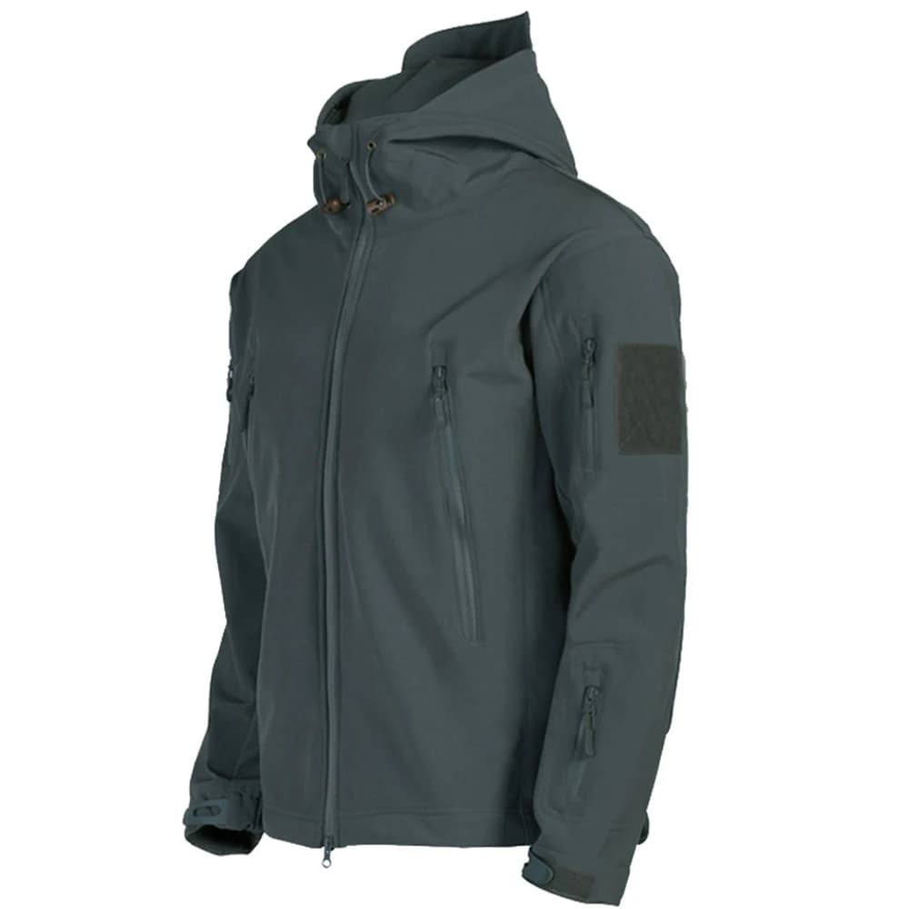 Veste softshell militaire peau de requin pour homme - Coupe-vent imperméable tactique avec capuche