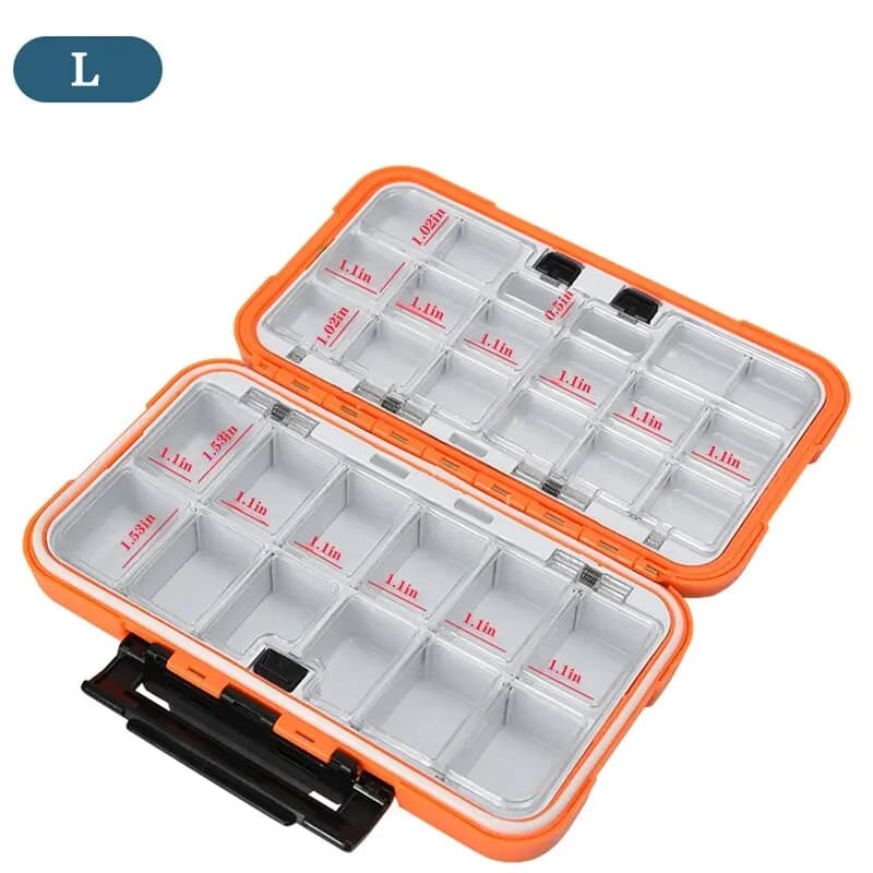 Boîte de pêche étanche rangement accessoires leurres et hameçons pour carpe et truite