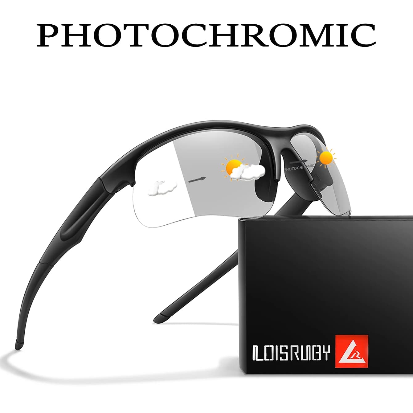 Lunettes de soleil photochromiques tendance pour pêche - Sport vélo MTB et running