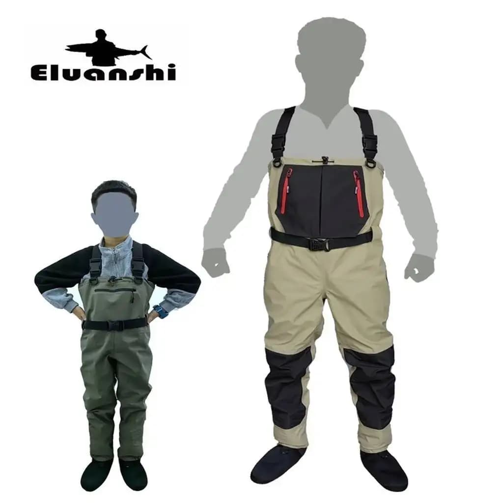 Waders néoprène pêche à la mouche enfants adultes - Bottes rapide séchage imperméables respirantes chasse rafting