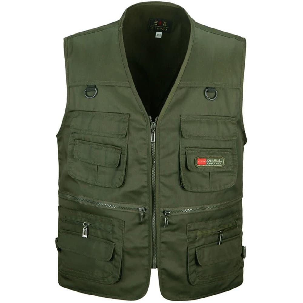 Veste légère homme multi-poches pour pêche randonnée et photo extérieure - Taille S à 6XL