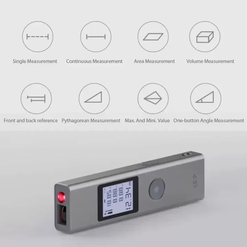 Télémètre laser AtuMan DUKA 25/40m portable USB haute précision pour pêche et construction
