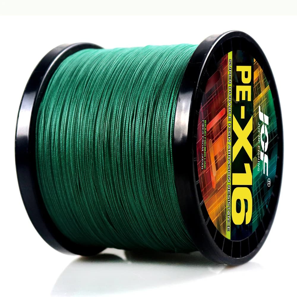 Ligne de pêche PE tressée 16 brins 0.16-0.8mm 25-200LB pour mer et roche - 100M à 1000M