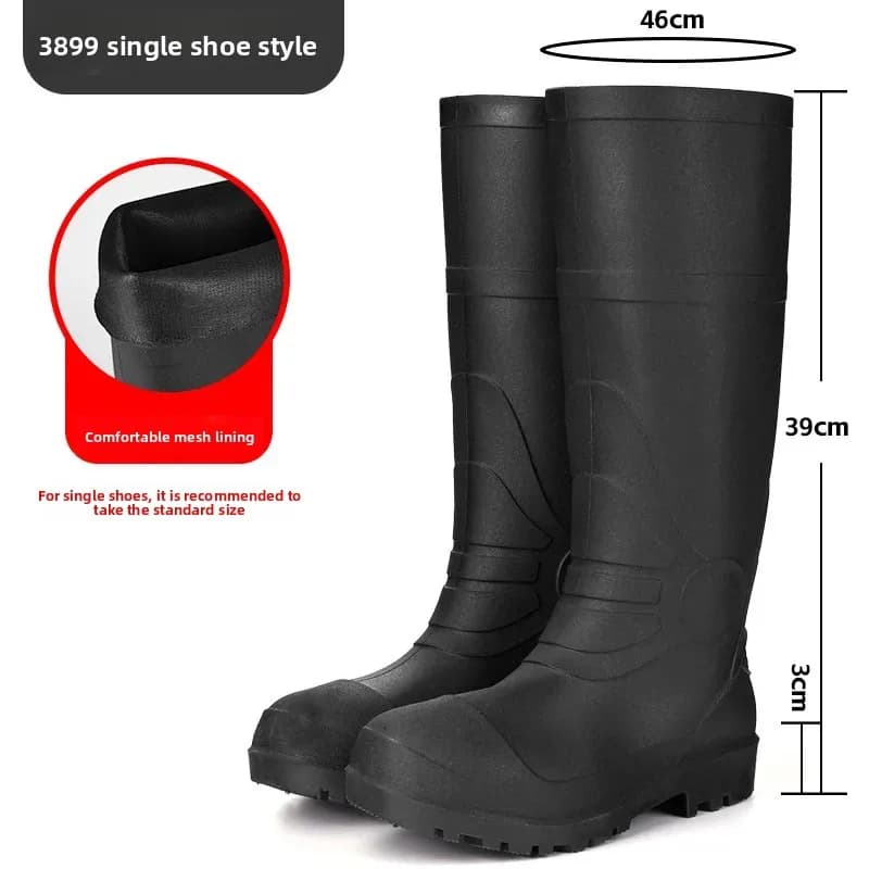 Bottes de pêche imperméables jaunes pour hommes - Bottes rivière résistantes à l'usure chaussures caoutchouc