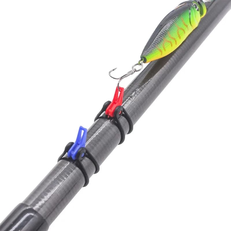 Hameçons porte-esches sécurité keeper 10 pièces avec anneaux caoutchouc pêche leurres