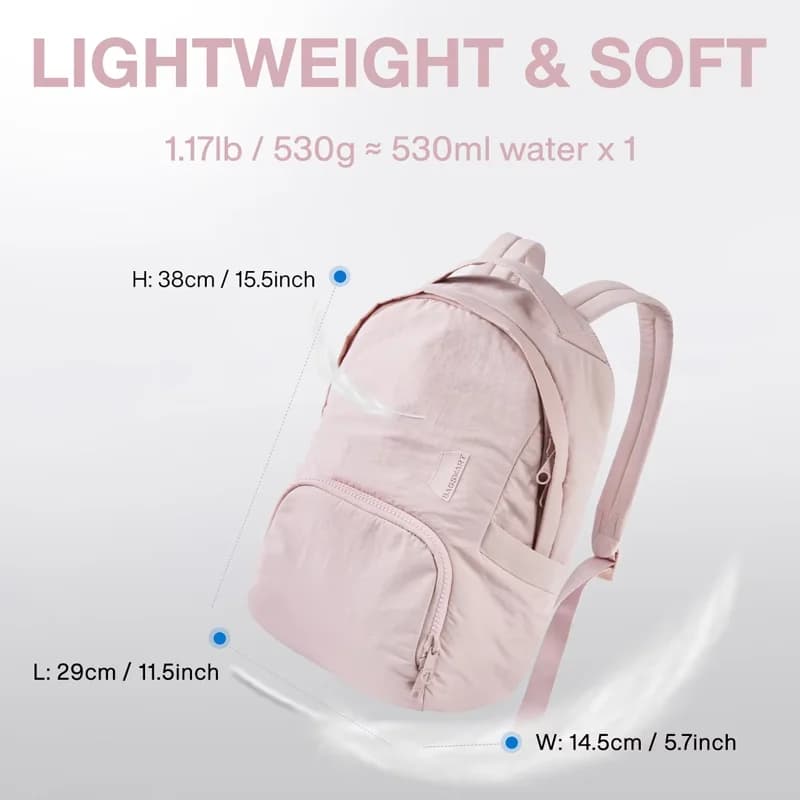 Sac à dos femme BAGSMART anti-vol - Sac ordinateur 13 pouces kawaii étanche nylon pour école et voyage