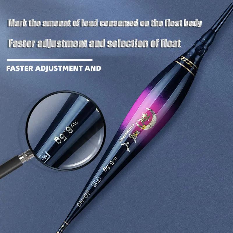 Flotteur lumineux LED pour pêche de nuit, type bullet court, changement de couleur par induction gravitationnelle